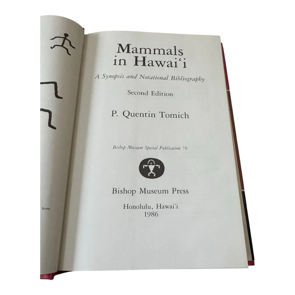 Mammals in Hawai'i 2nd Ed P Quentin Tomich 1986 Bishop Museum HC Wildlife  Seal